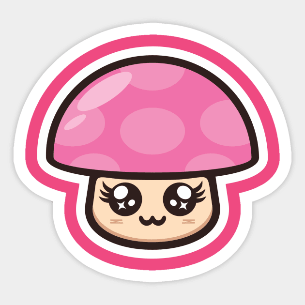 Child Mushroom Couple / Girl Sticker by thesensor